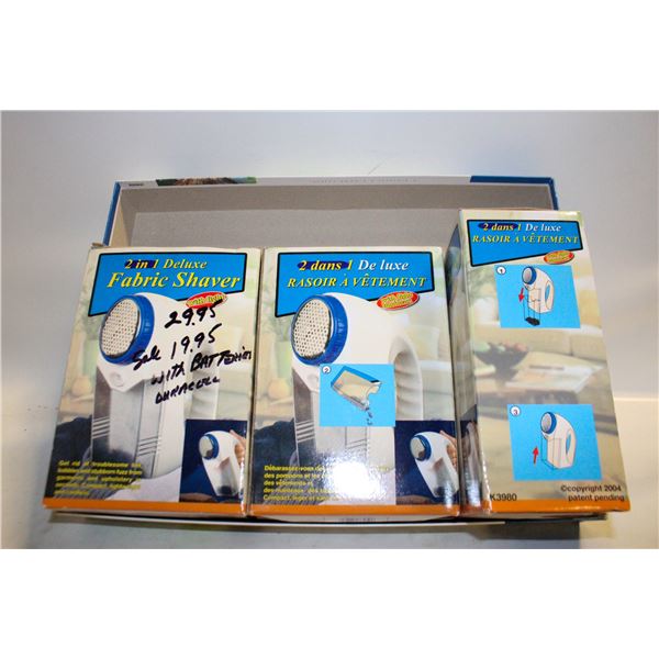 THREE NEW OLD STOCK FABRIC SHAVERS