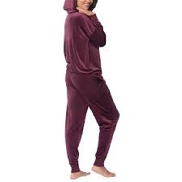 NEW BLACK BOW VELOUR HOODIE & JOGGER SET XS