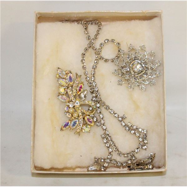 LOT ASSTD VINTAGE COSTUME JEWELRY