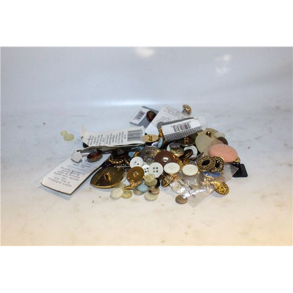 LOT OF ASSTD VINTAGE BUTTONS