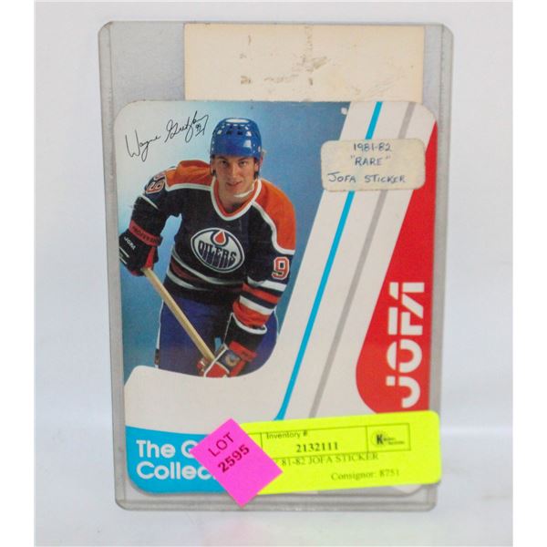 GRETZKY 81-82 JOFA STICKER