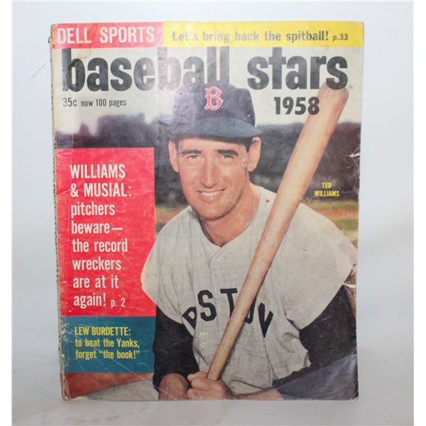 1958 BASEBALL STARS TED WILLIAMS