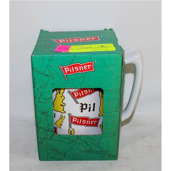 NEW PILSNER STEIN IN DAMAGED BOX