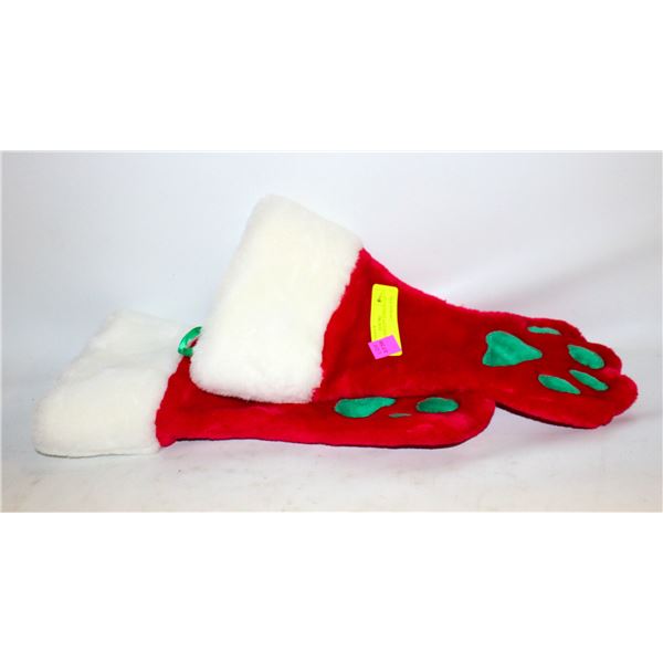 2 PLUSH PUPPIES STOCKINGS - 14"