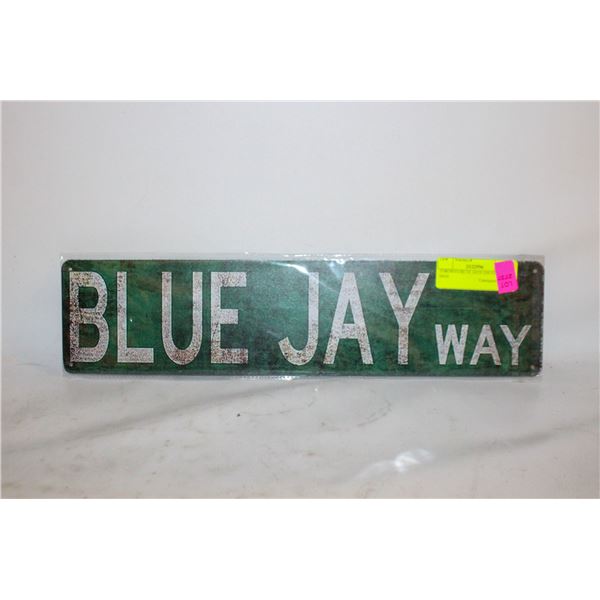 TORONTO BLUE JAYS TIN STREET SIGN