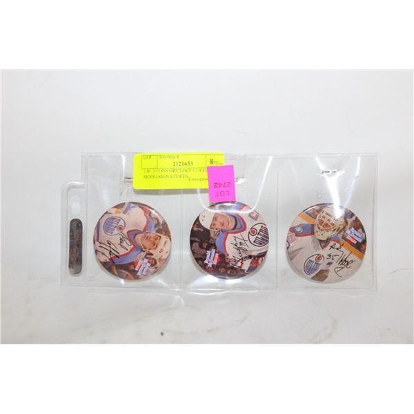 3 BUTTONS GRETZKY COFFEY, MOOG SIGNATURES