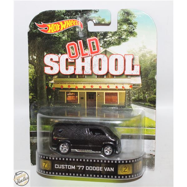 HOTWHEELS OLD SCHOOL CUSTOM 1977 DODGE VAN