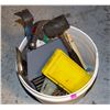 Image 1 : BUCKET OF HAMMERS, HOLE SAW KIT,
