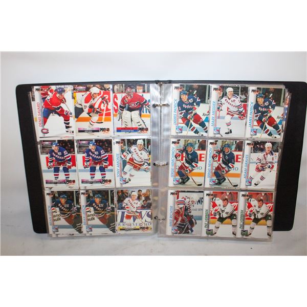 HOCKEY CARD ALBUM WITH OVER 300 HOCKEY CARDS