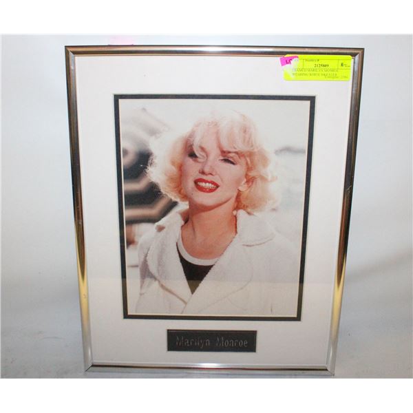 FRAMED MARILYN MONROE WEARING WHITE SWEATER