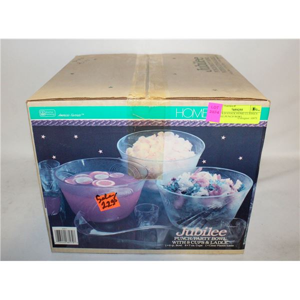 NEW OLD STOCK HOME CLASSICS JUBILEE PUNCH BOWL