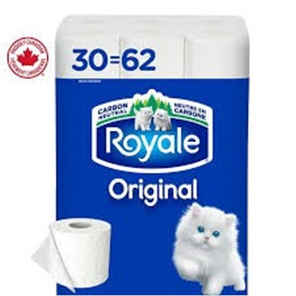 NEW W BOX 3/62CT 186 SHEETS ROYALE TOILET PAPER