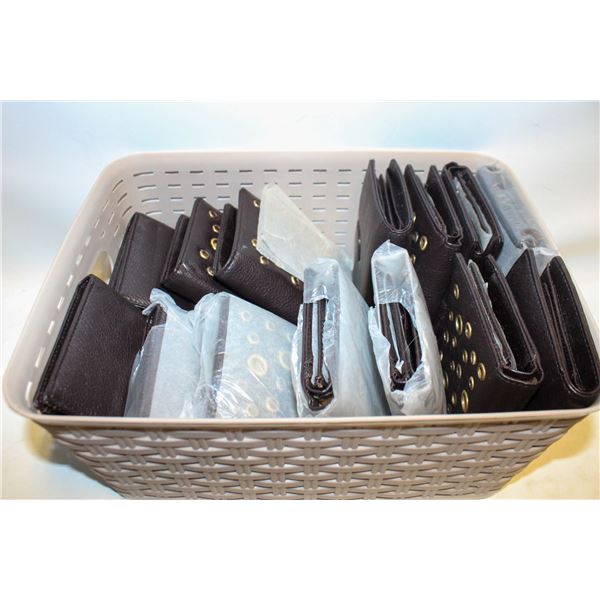14 NEW CHOCOLATE BROWN WALLETS
