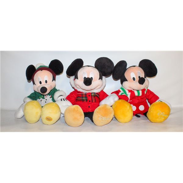 3 WINTER MICKEYS - ABOUT 16"