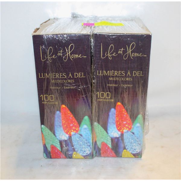 2 NEW BOXES LIFE AT HOME 100C6 MULTI COLOR LED LIG