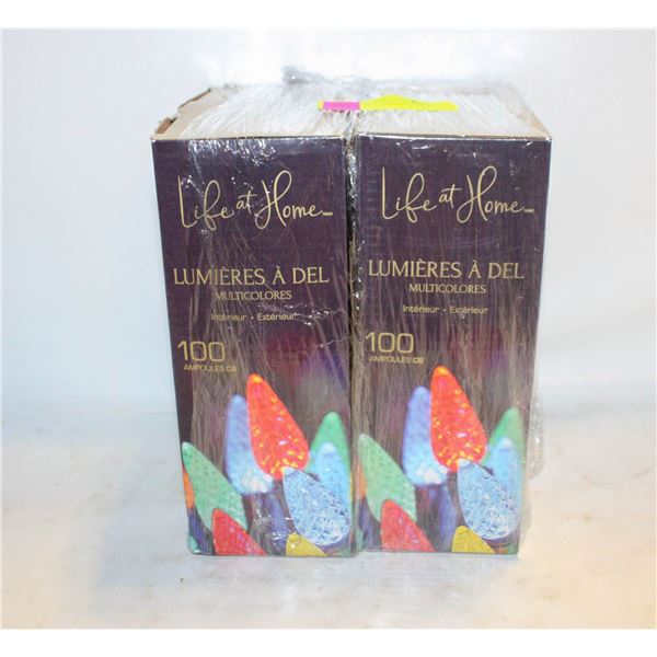 2 NEW BOXES LIFE AT HOME 100C6 MULTI COLOR LED LIG