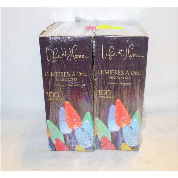 2 NEW BOXES LIFE AT HOME 100C6 MULTI COLOR LED LIG