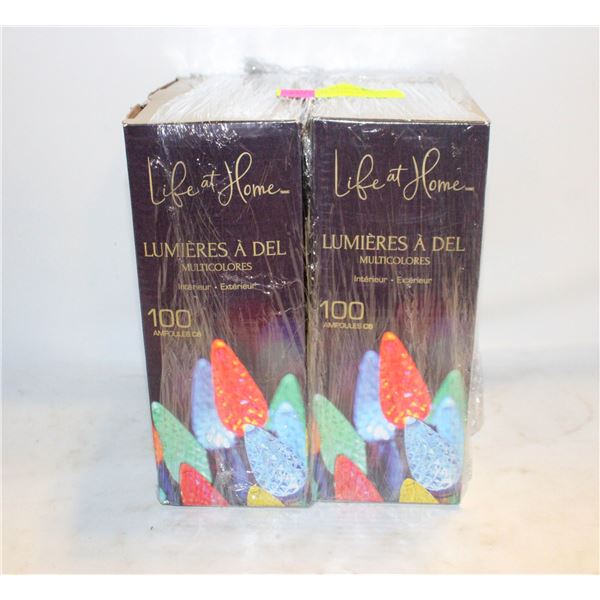 2 NEW BOXES LIFE AT HOME 100C6 MULTI COLOR LED LIG