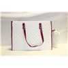 Image 1 : NEW WHITE AND BURGUNDY LAPTOP/CARRY BAG WITH INSUL