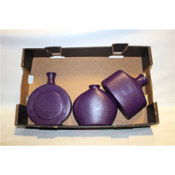 3PC VASE SET PURPLE