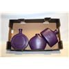 Image 1 : 3PC VASE SET PURPLE