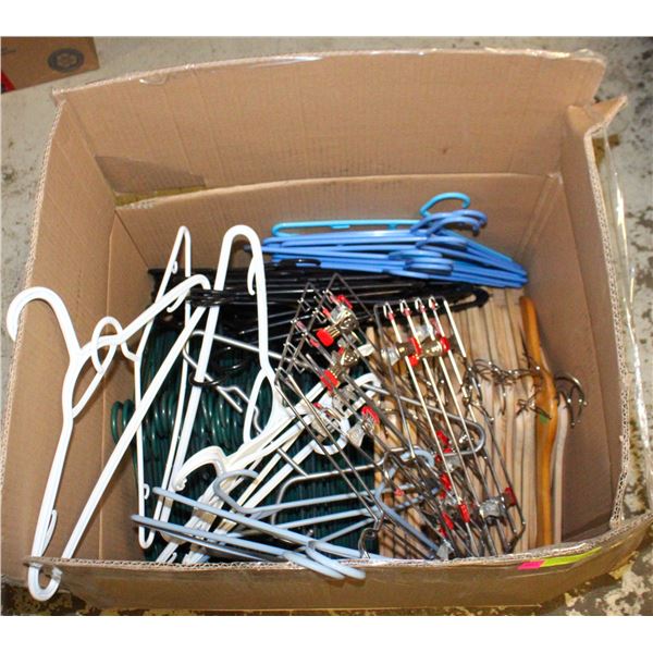 BAG FULL OF CLOTHING HANGERS
