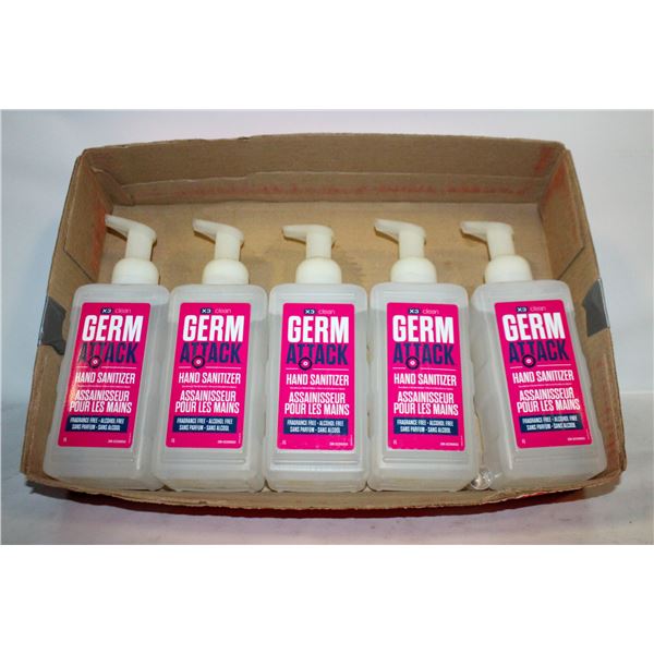 NEW 5 LARGE GERM BOTTLES ATTACK HAND