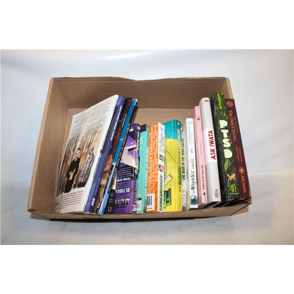 FLAT OF 15 BOOKS INCLUDING DC COMICS, MANGA + MORE