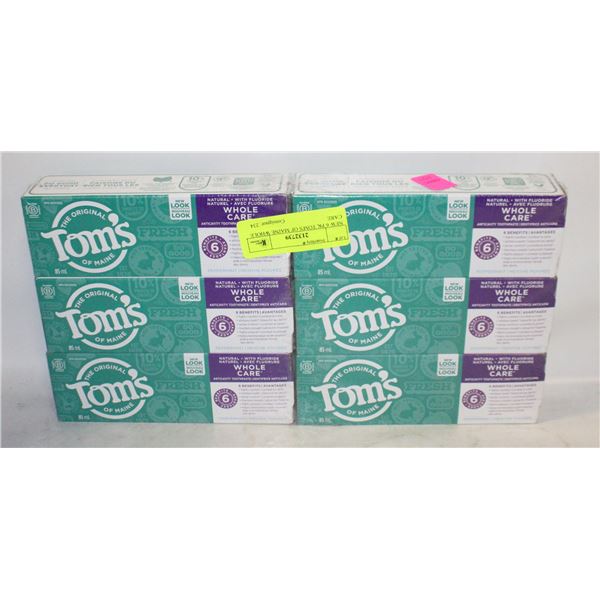 NEW 6 PK TOM'S OF MAINE WHOLE CARE