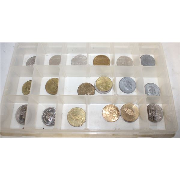 CASE OF OLD COIN TOKENS ALL TOGETHER-ESTATE