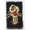 Image 1 : NEW 14K GOLDEN PLATED LOBSTER BROOCH