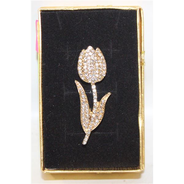 NEW ELEGANT TULIP BROOCH 1.81’’X0.71’’