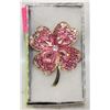 Image 1 : NEW PINK FOUR LEAF CLOVER RHINESTONE