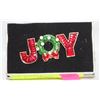 Image 1 : NEW JOY CHRISTMAS BROOCH 2.17”X1.1” WITH