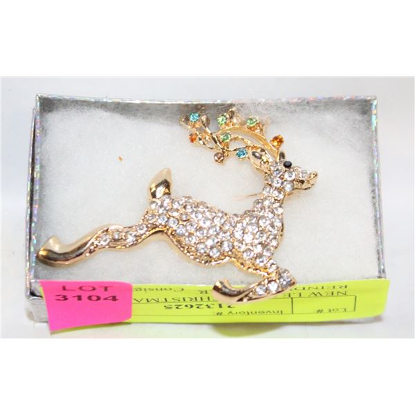 NEW LEAPING CHRISTMAS REINDEER,CLEAR