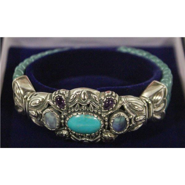 CAROLYN POLLACK 925 SILVER CUFF BRACELET-36.8 G'S