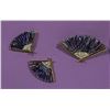 Image 1 : BUTLER PURPLE ABALONE SHELL FAN BROOCH & EARRINGS