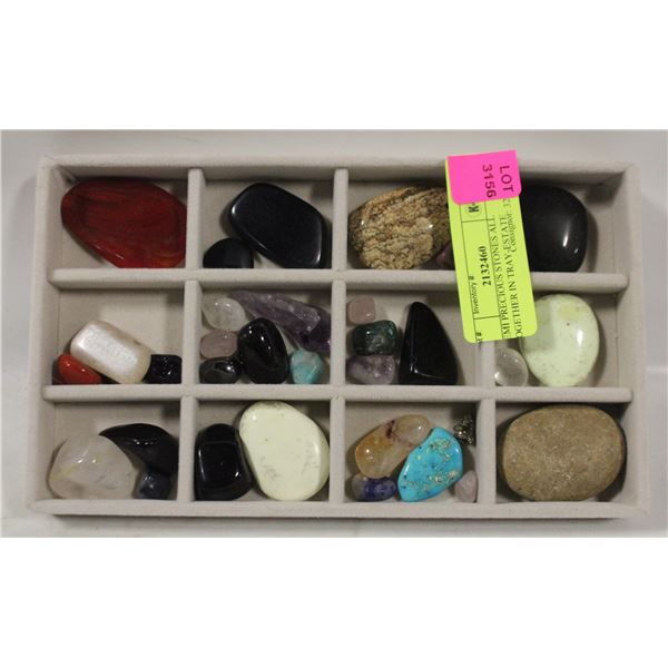 SEMI PRECIOUS STONES ALL TOGETHER IN TRAY-ESTATE
