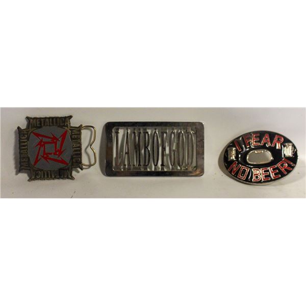 METALLICA/LAMB OF GOD/I FEAR NO BEER BELT BUCKLES
