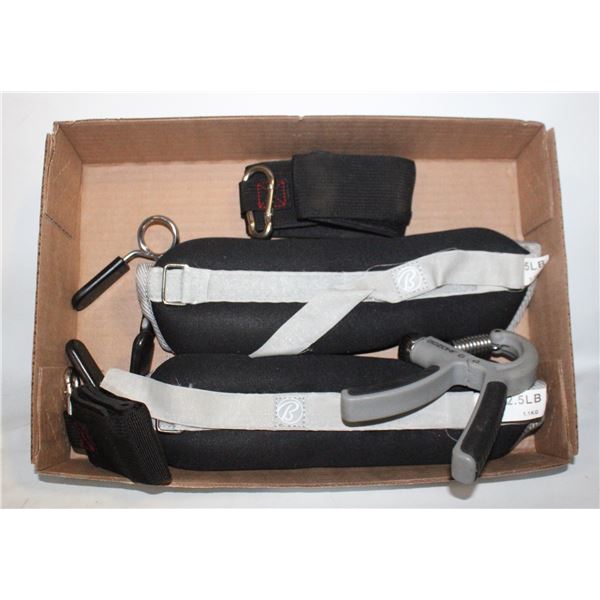 BALLEY FITNESS 5LB ANKLE WEIGHTS WITH WRIST WRAPS