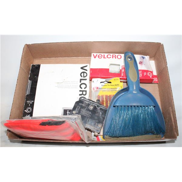 2 NEW PKS OF VELCRO PLUS OTHER GARAGE SURPLUS