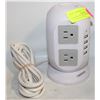 Image 1 : TESSAN 8 OUTLET POWER STRIP TOWER WITH 4 USB