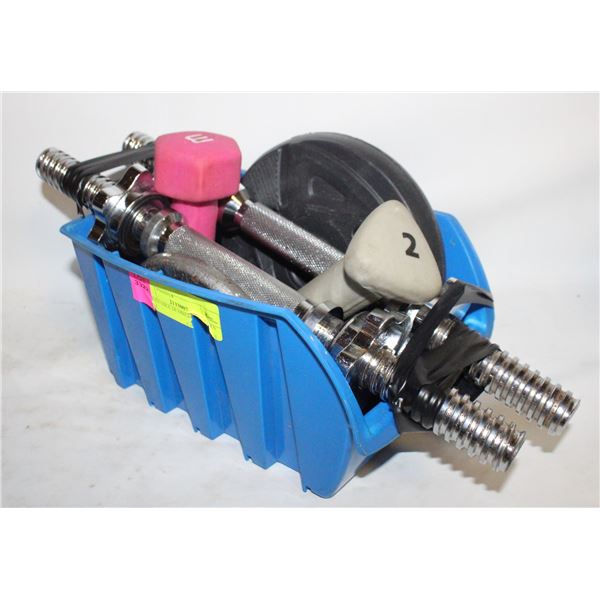 ADJUSTABLE DUMBELL HANDLES WITH