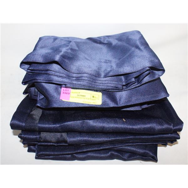6 CURTAIN PANELS 36 X 60 NAVY BLUE