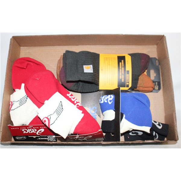 NEW CARHARTT SIZE XL 2 PAIRS SOCKS , ASICS 3