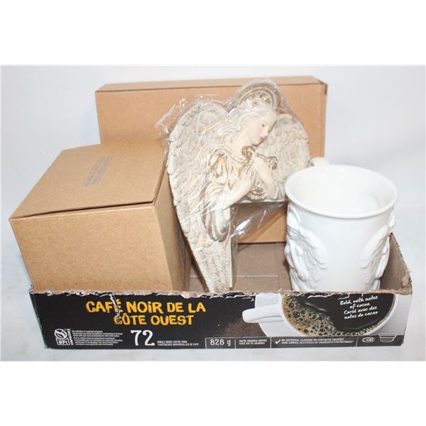 NEW 1990S AVON GUARDIAN ANGEL MUG AND