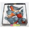Image 1 : LOT OF 5 AS NEW DECORATIVE BIRDS /ROBINS