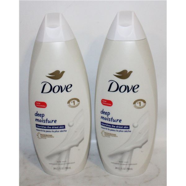 NEW DOVE DEEP MOISTURE BODY WASH 2X710ML