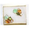 Image 1 : VINTAGE CLIP ON TULIP EARRINGS /1 INCH