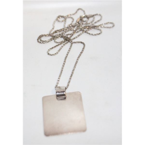 VINTAGE 30 INCH STERLING (925) BOX CHAIN/